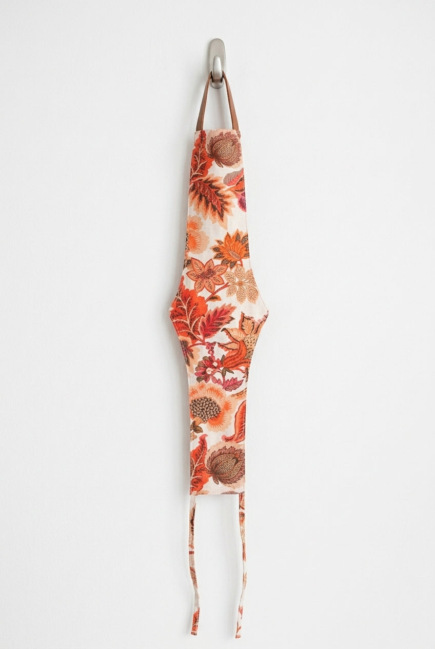 Fajín Floral Naranja y Rojo con Lazada